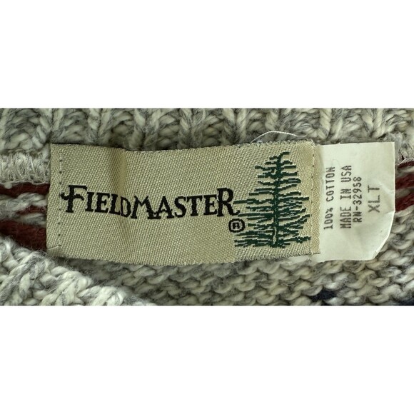 Vintage Fieldmaster Mens Y2K Fair Isle Nordic Winter Cabin Grandpa Sweater XLT - Picture 5 of 9